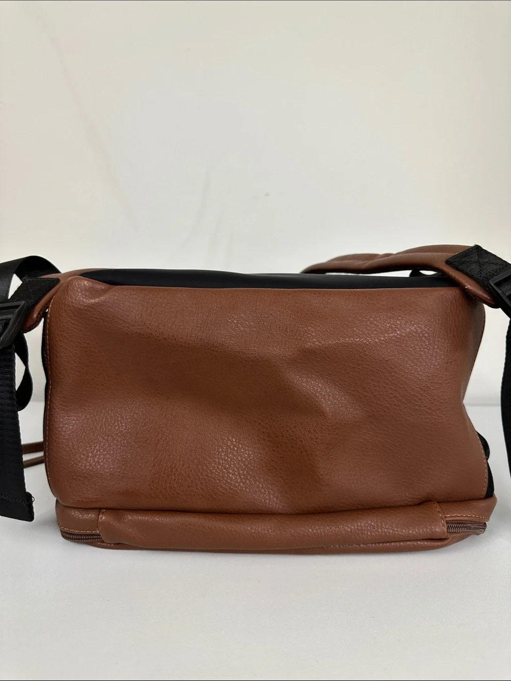 Freshly Picked Backpack Mom Travel Diaper Bag Neoprene Vegan Leather Black Brown